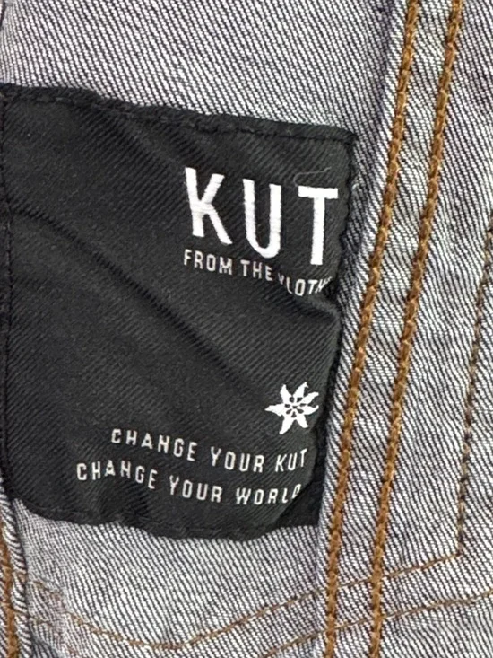 KUT Helena Denim Jacket Large Cropped Stretch Jean Jacket - Picture 3 of 12